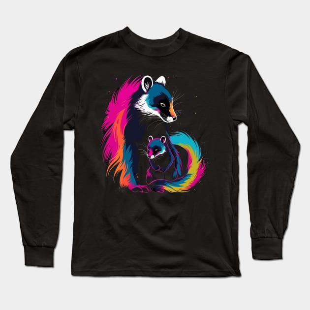 Skunk Mothers Day Long Sleeve T-Shirt by JH Mart